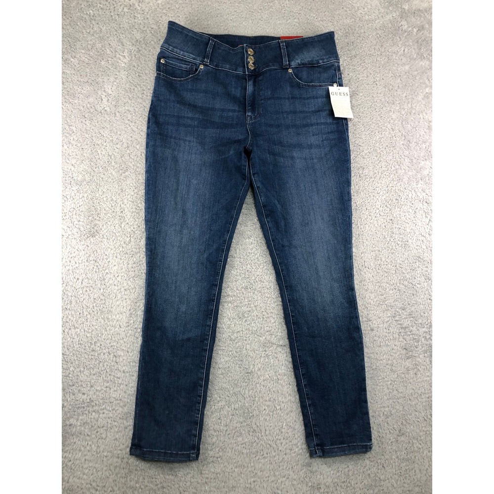 Guess Jeans Women 31x26.5 Blue NWT Curvy Skinny Denim